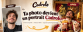 Avant après Cadrolo : photo normale transformée en portrait personnalisé